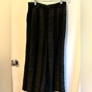 Designer Kaye Jani black  Black Button Fly Pants Waist 28 Length 38 Textured